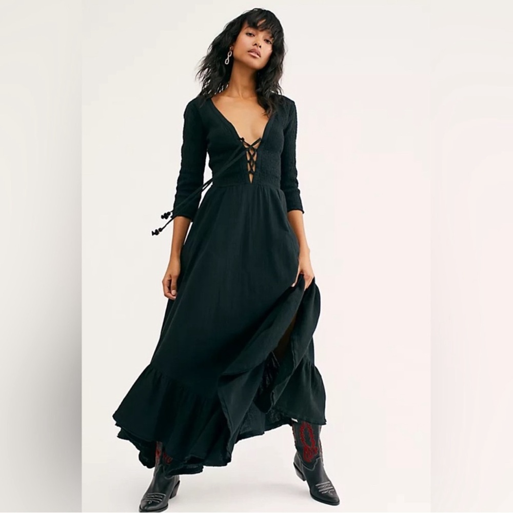 FREE PEOPLE - Perfect Solution black maxi dress